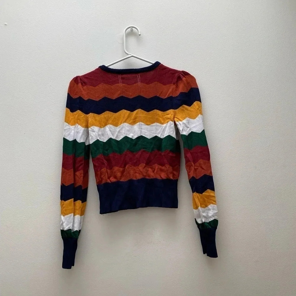 Vintage - Colorful Missoni Style Chevron Pattern Long Sleeve - Picture 2 of 4
